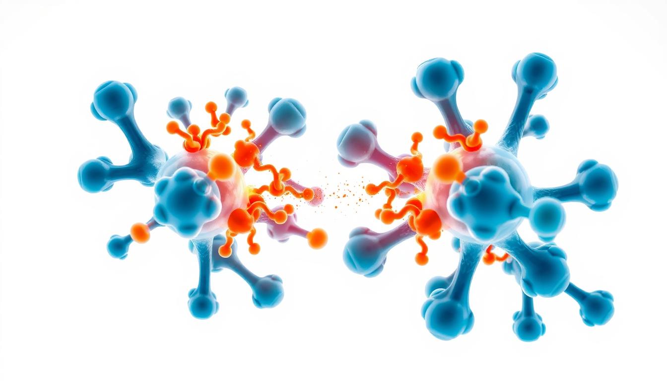 Visualization of free radicals being neutralized by Ashwagandha's antioxidant compounds
