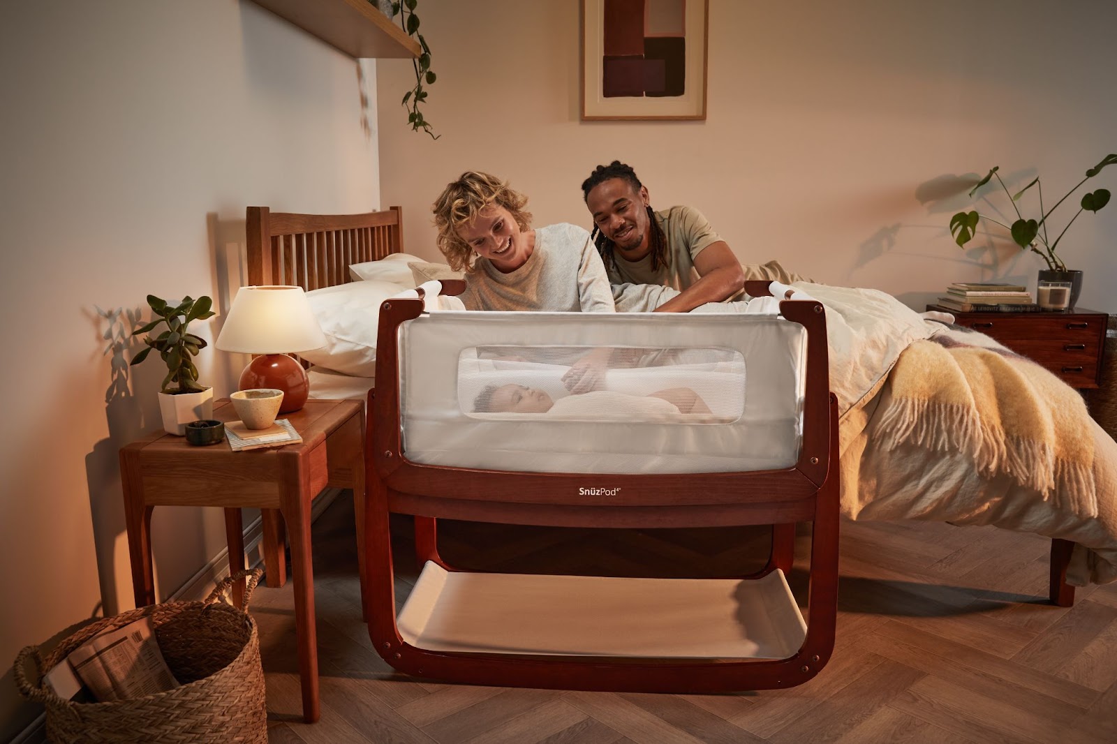 Lifestyle photography of a baby crib campaign.