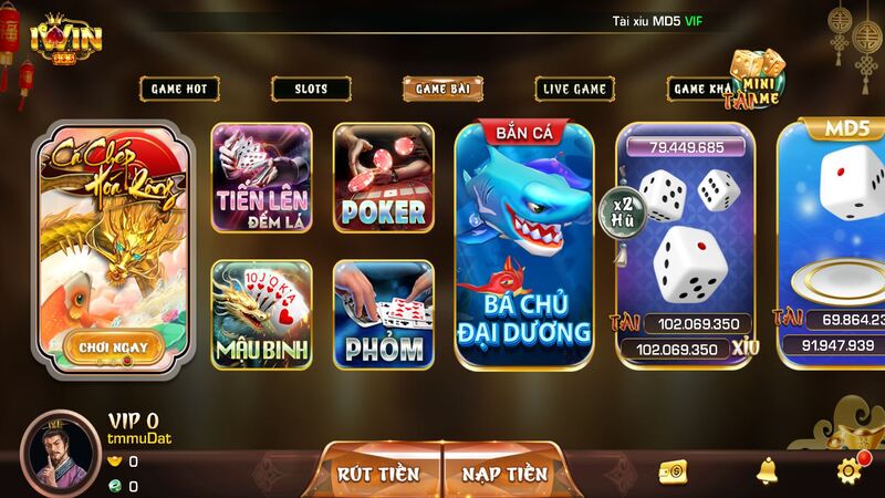 Sảnh game bài IWIN siêu lôi cuốn