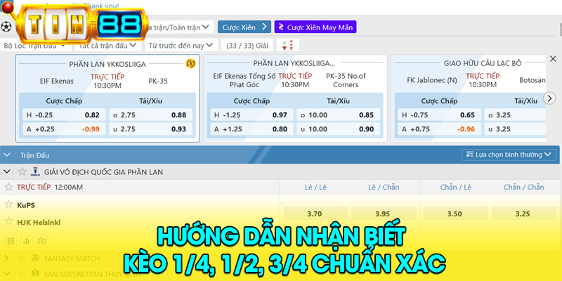 Cách nhận biết và phân biệt kèo 1/4, 1/2, 3/4 trong cá độ bóng đá