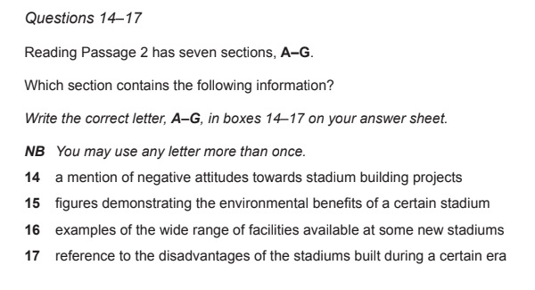 Format bài thi Matching Information