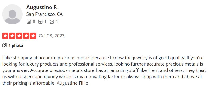 review 1 of Accurate Precious Metals