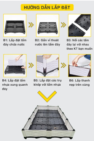cách lắp đặt chậu ghép