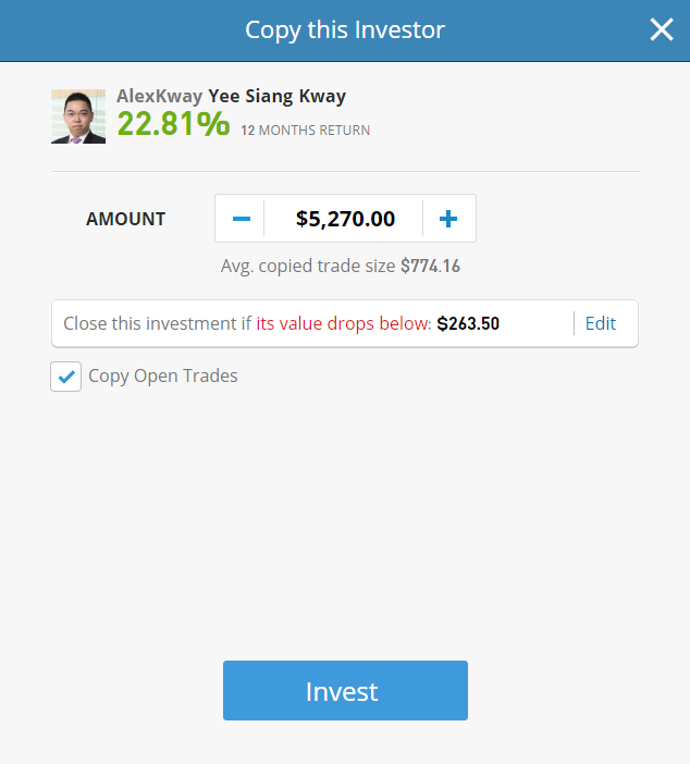 eToro copy trading 