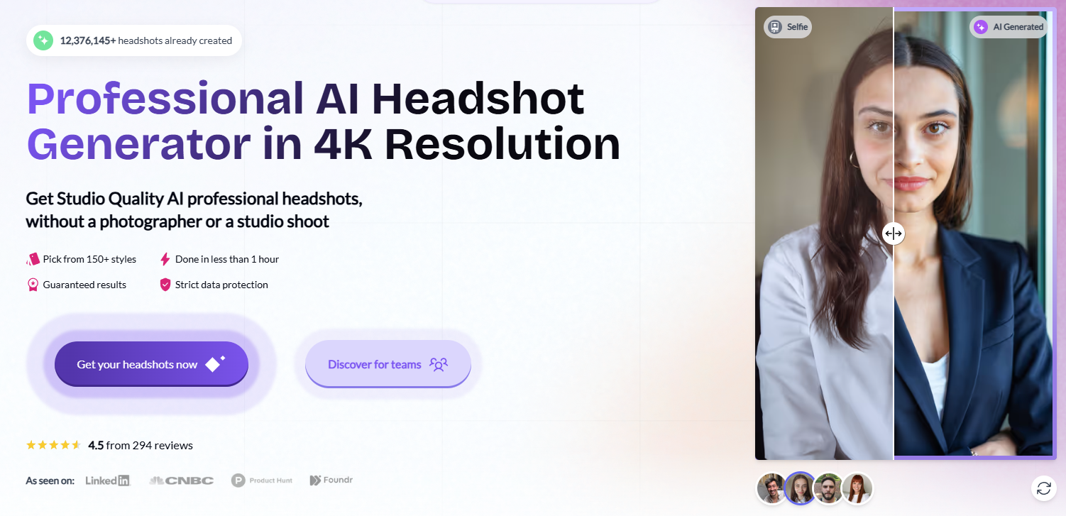 BetterPic - AI Headshot Generator in 4K Resolution