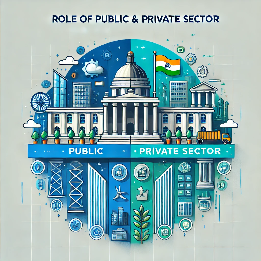 role of public and private sector in indian economy