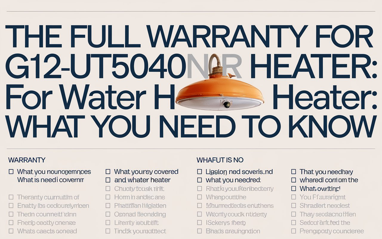 What is the Full Warranty for G12-UT5040NVR for Water Heater