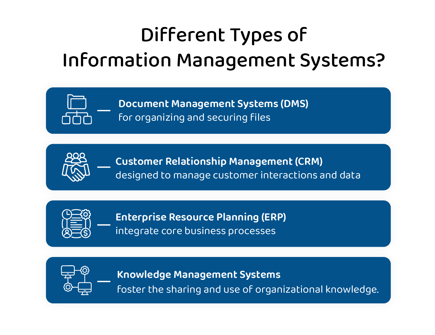 Types of information management systems