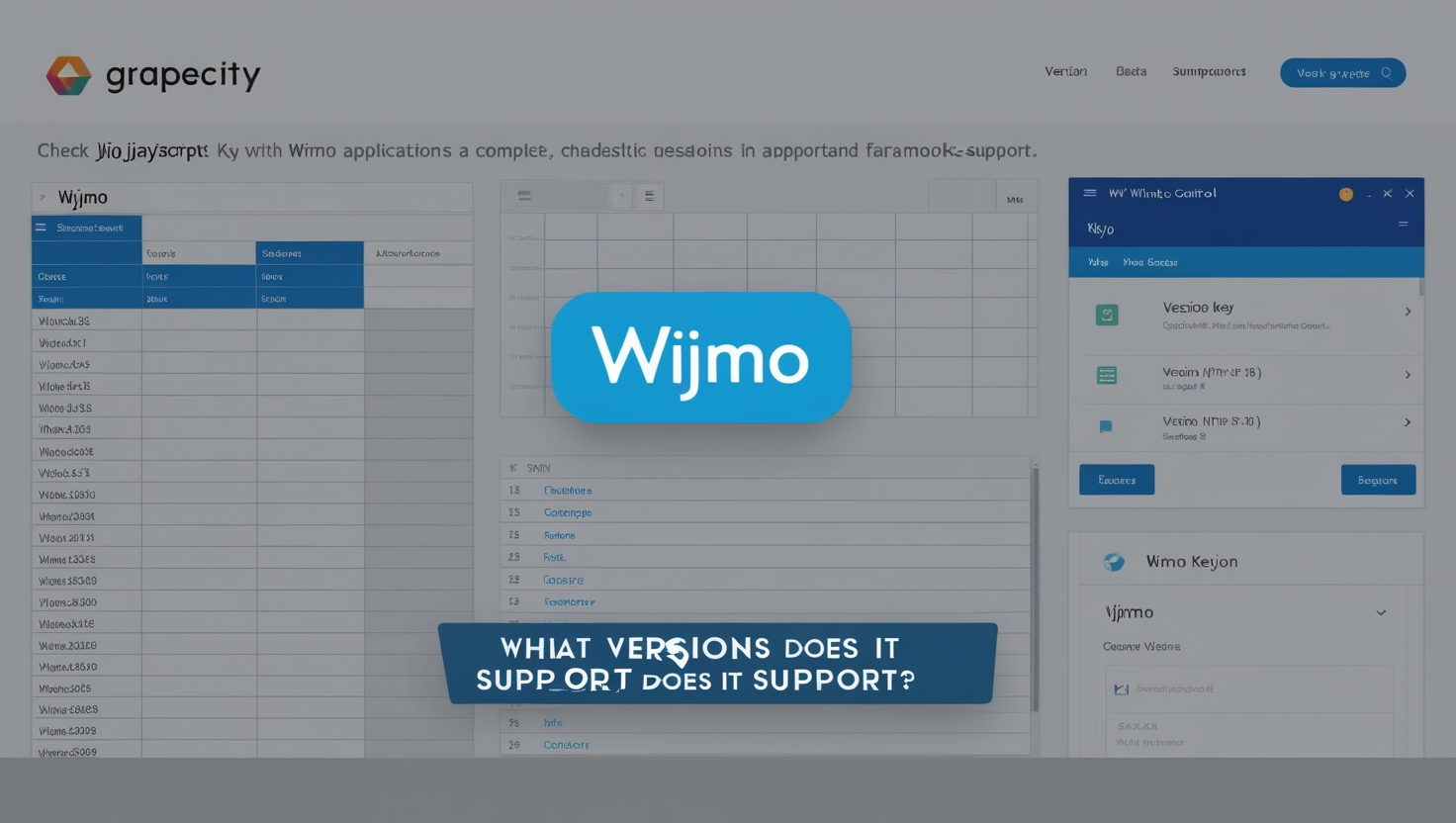 Check Wijmo Key What Versionds Does it Support