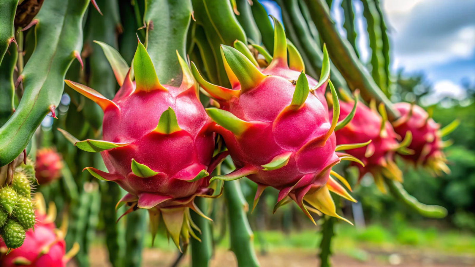 imagem de um pé de pitaya