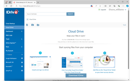 iDrive cloud storage