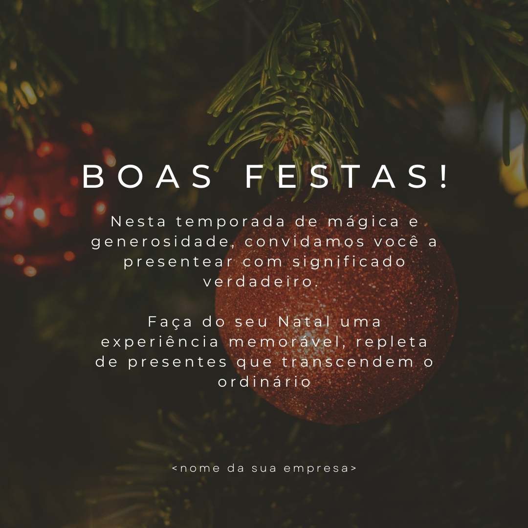 Texto para campanha de Natal