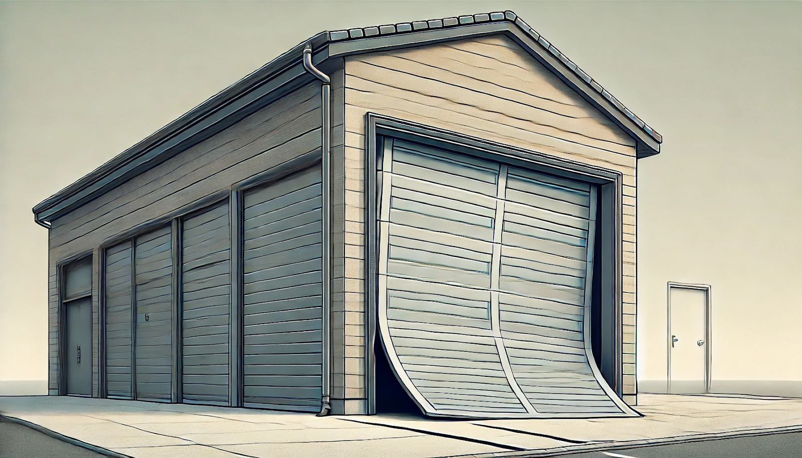 garage door off track