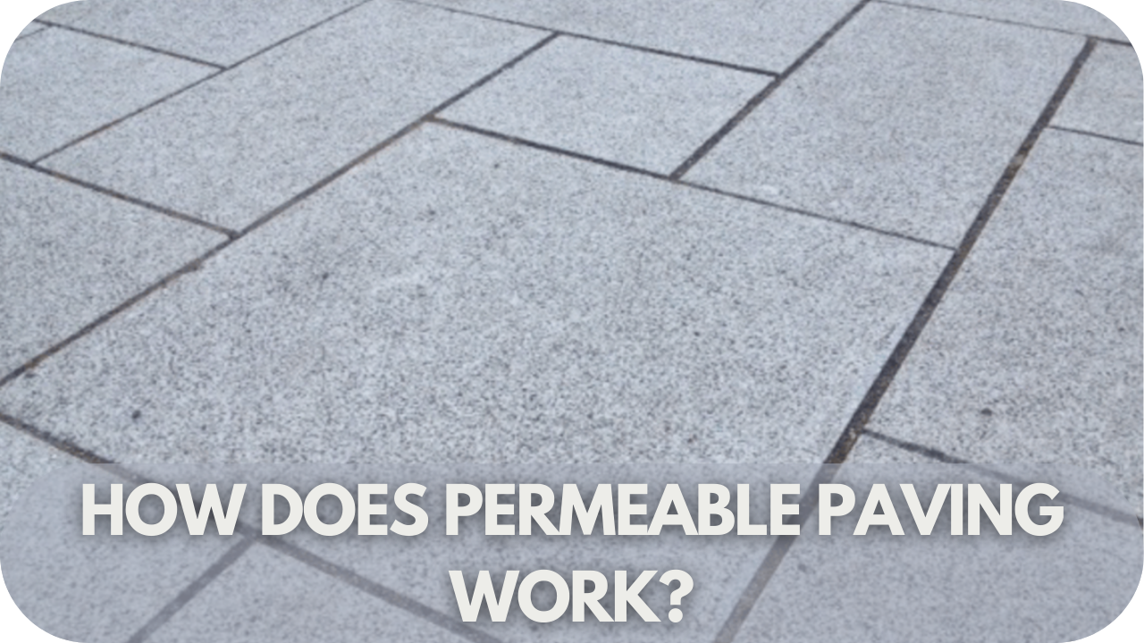 Learn how permeable paving allows water to flow through, reducing runoff.