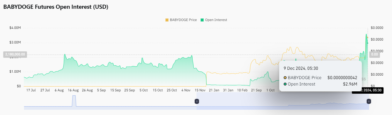 Baby Doge Coin open interest