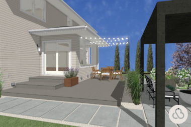 ways to design a deck that complements your home 3d rendering of outdoor living space custom built michigan