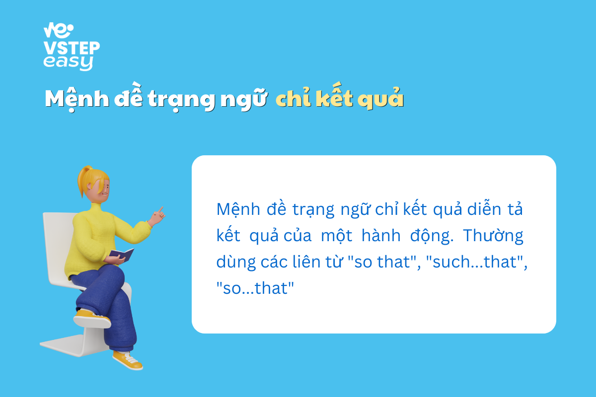 Mệnh đề trạng ngữ chỉ kết quả