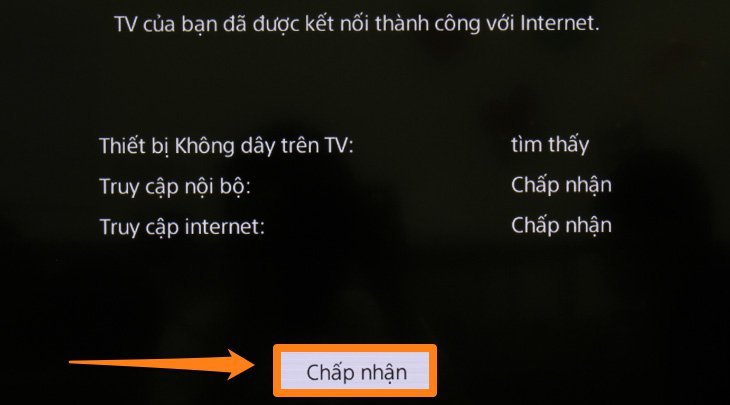 Chọn Chấp nhận