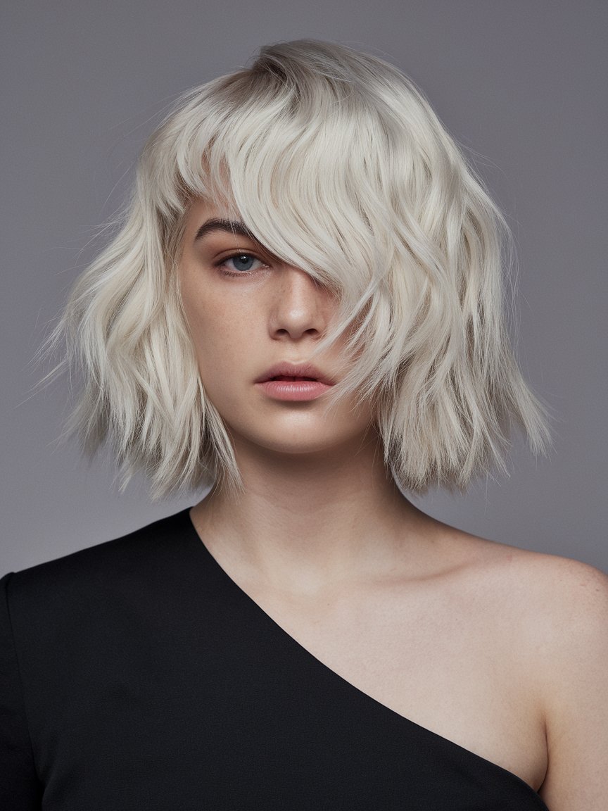 20. Short Asymmetrical Platinum Cut