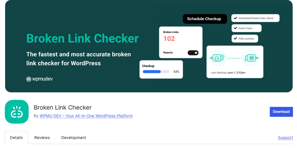 broken link checker plugin