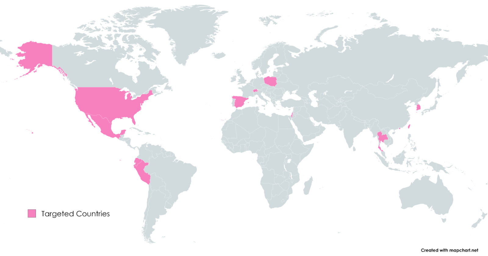 Map of targeted countries according to Check Point’s telemetry (Source - CheckPoint)
