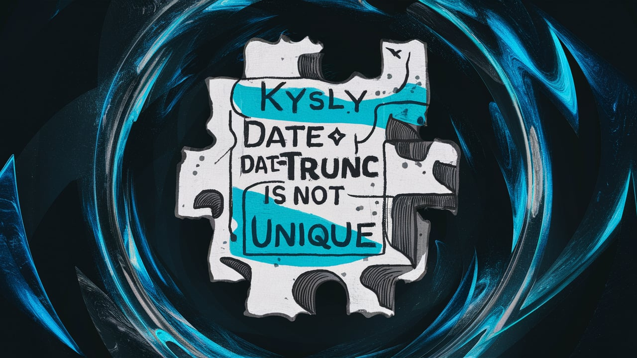 Kysely date_trunc is Not Unique