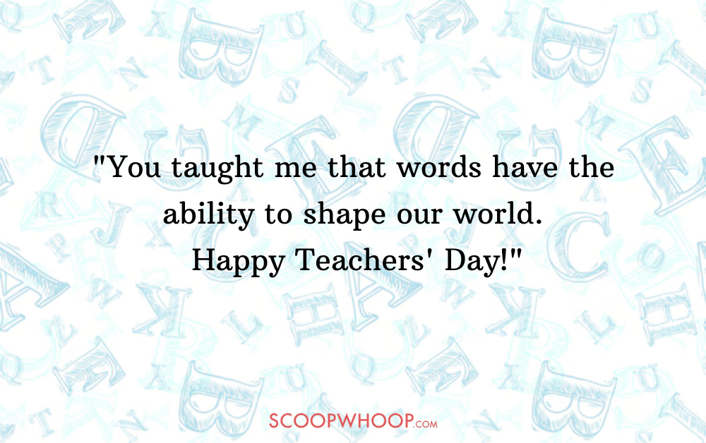 teachers day wishes to english teacher