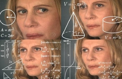 Confused math lady