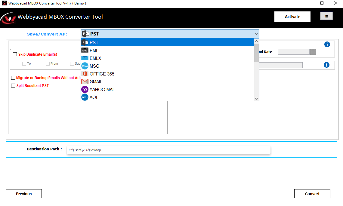 select-the-file-format-pst