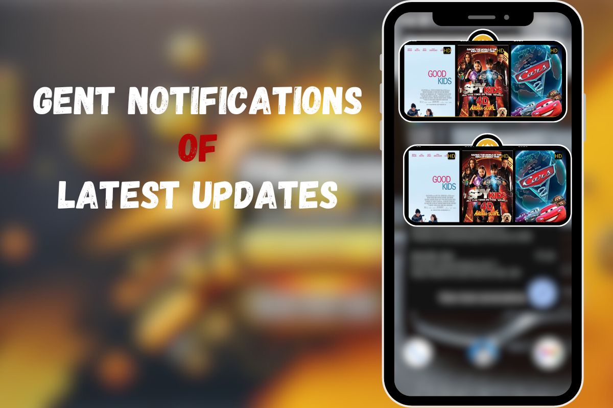 Mobile app showing notifications for the latest content updates and new releases.