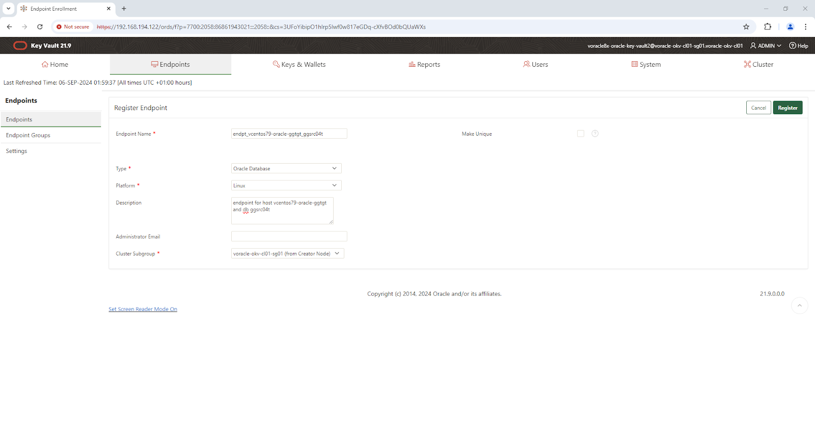 Endpoint Enrollment - Google Chrome