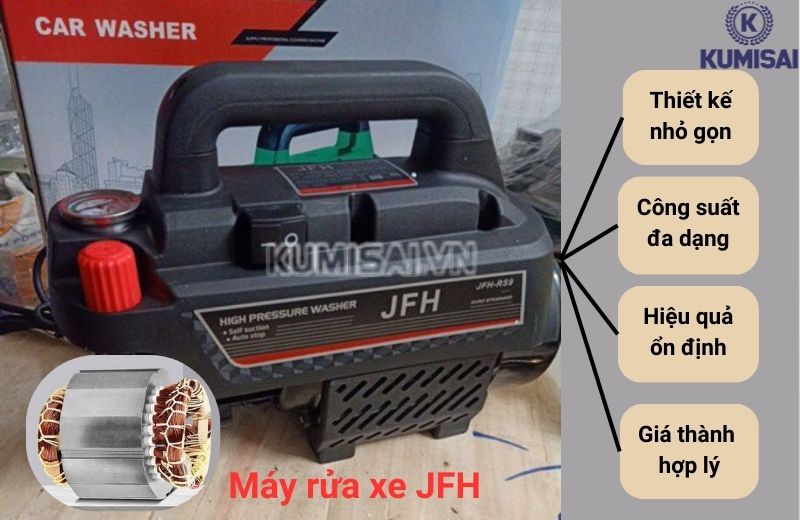 Máy rửa xe JFH với nhiều ưu điểm nổi bật