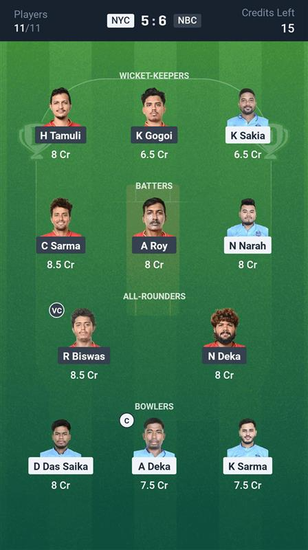 NYC vs NBC Grand League Team: