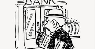 Person entering Bank