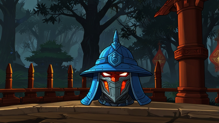 AQW Blue Samurai Hat