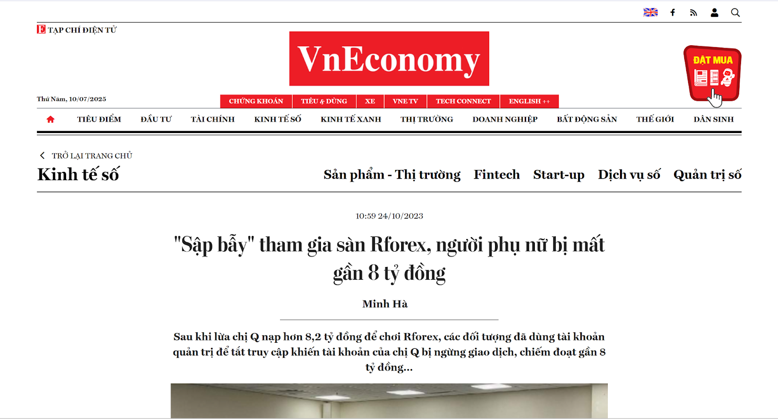 Sàn RForex lừa đảo chiếm đoạt tài sản gần 8 tỷ đồng