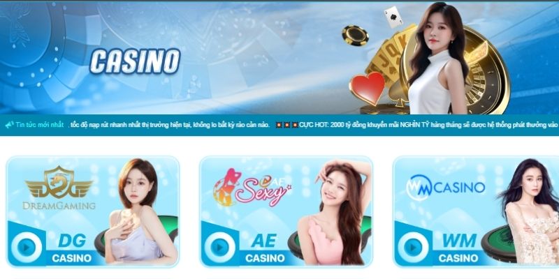 Một trong yếu tố tạo nên thành công của casino là giao diện bắt mắt