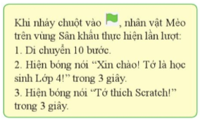 BÀI 2. TẠO CHƯƠNG TRÌNH SCRATCH ĐẦU TIÊN