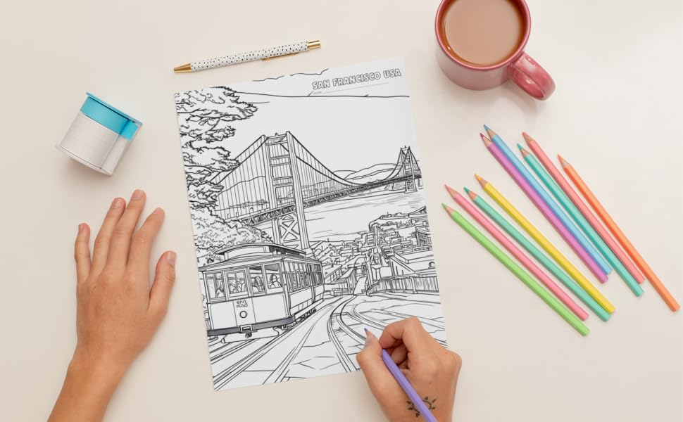 travel coloring pages for adults

