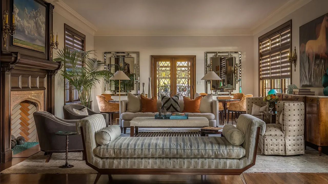 A Rare 1928 Tudor Mansion in Tulsa with Historic Charm, Soaring Ceilings, and 3 Acres of Lush Landscaping and Scenic Views