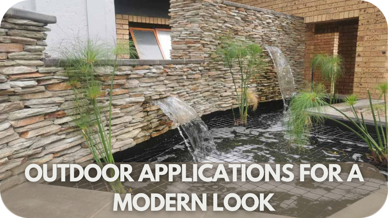 Create stylish outdoor spaces with durable natural stone cladding for a modern, timeless appeal.