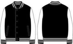 black and white letterman jacket