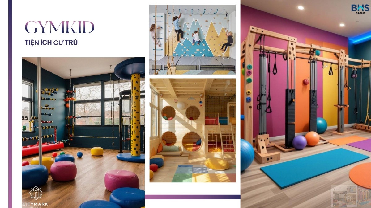 Tiện ích dự án Citymark Residence với phòng gymkid ngay bên trong