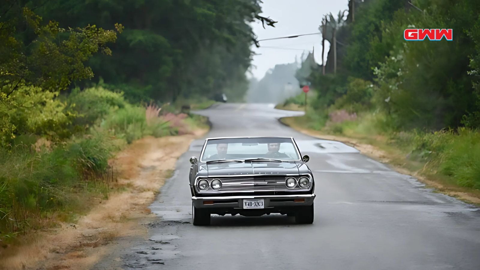 Justin Hartley as Colter Shaw and Jensen Ackles as Russell Shaw driving in car in Tracker Season 2