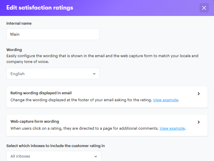 You can create and embed satisfaction ratings within Groove easily to monitor performance. 