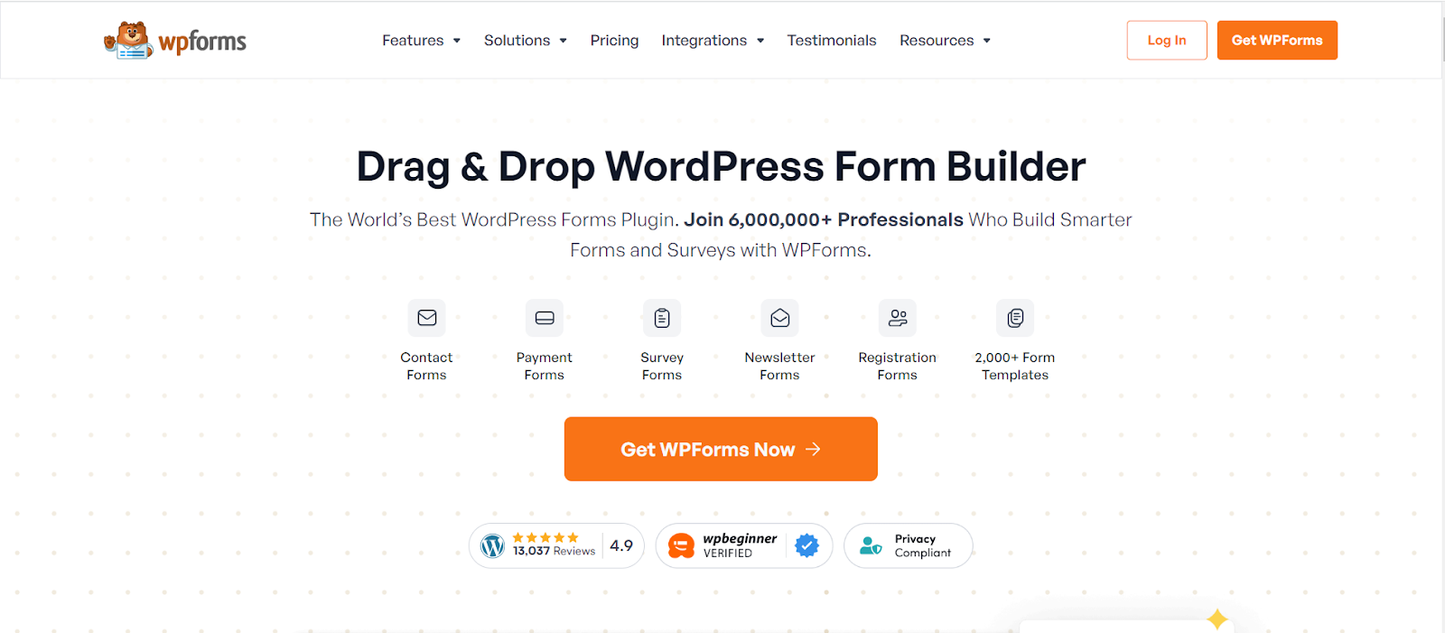 WPForms is a free WordPress contact form builder plugin