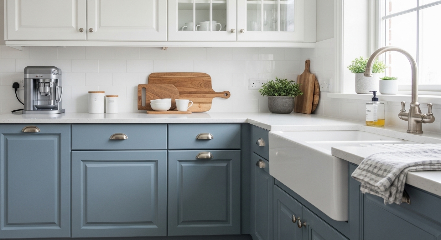 Blue-Gray and White Mix