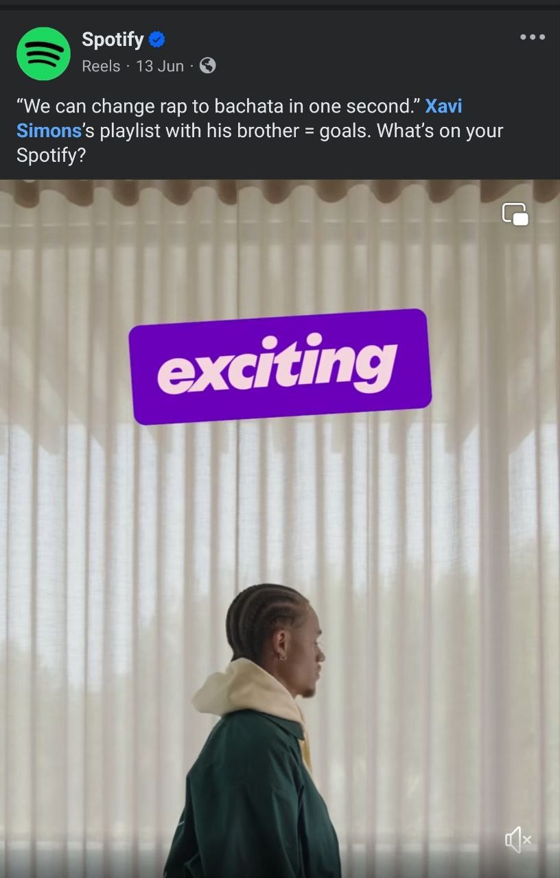 Spotify Facebook ad