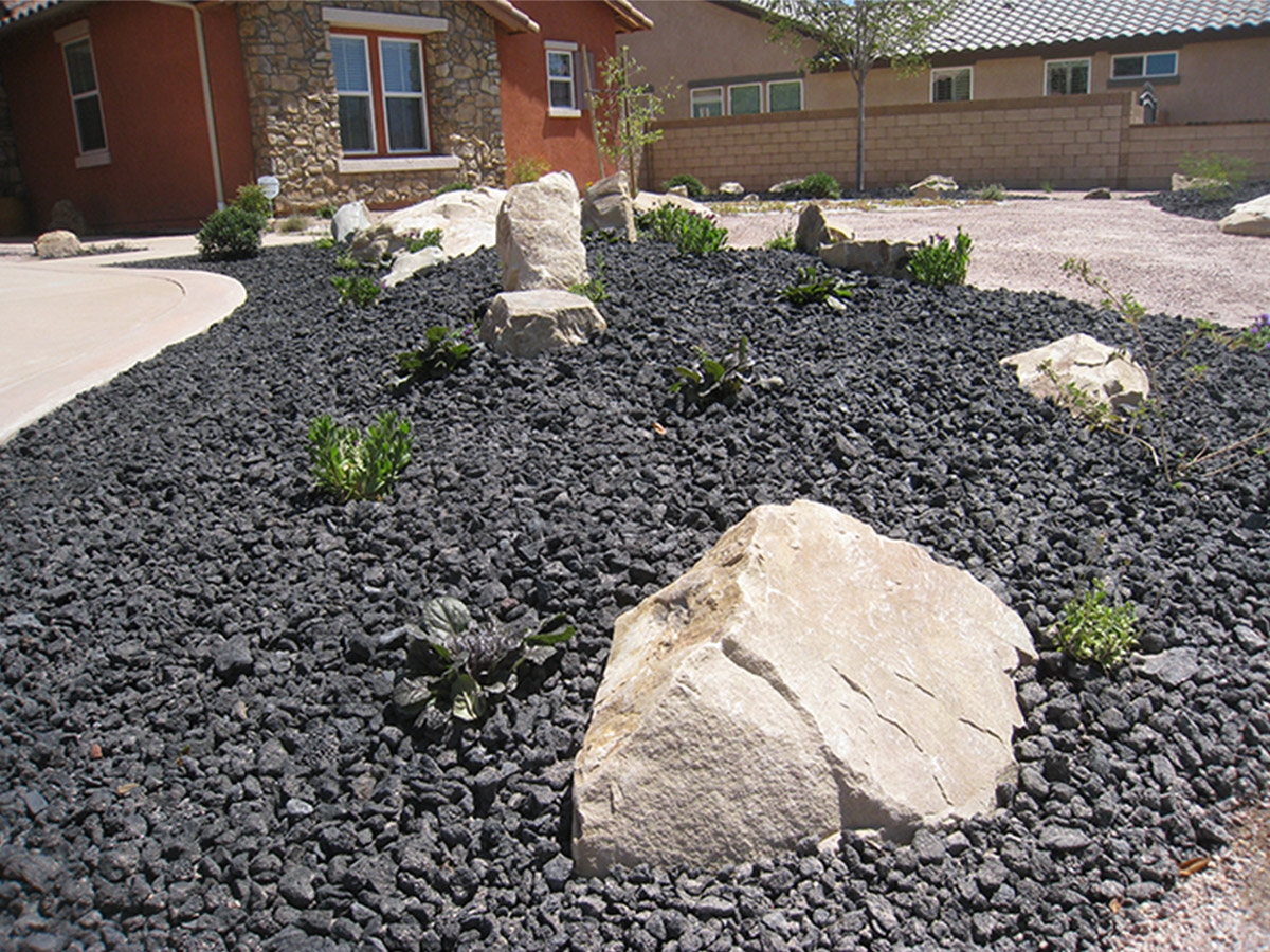 Lava Rocks Improve Garden