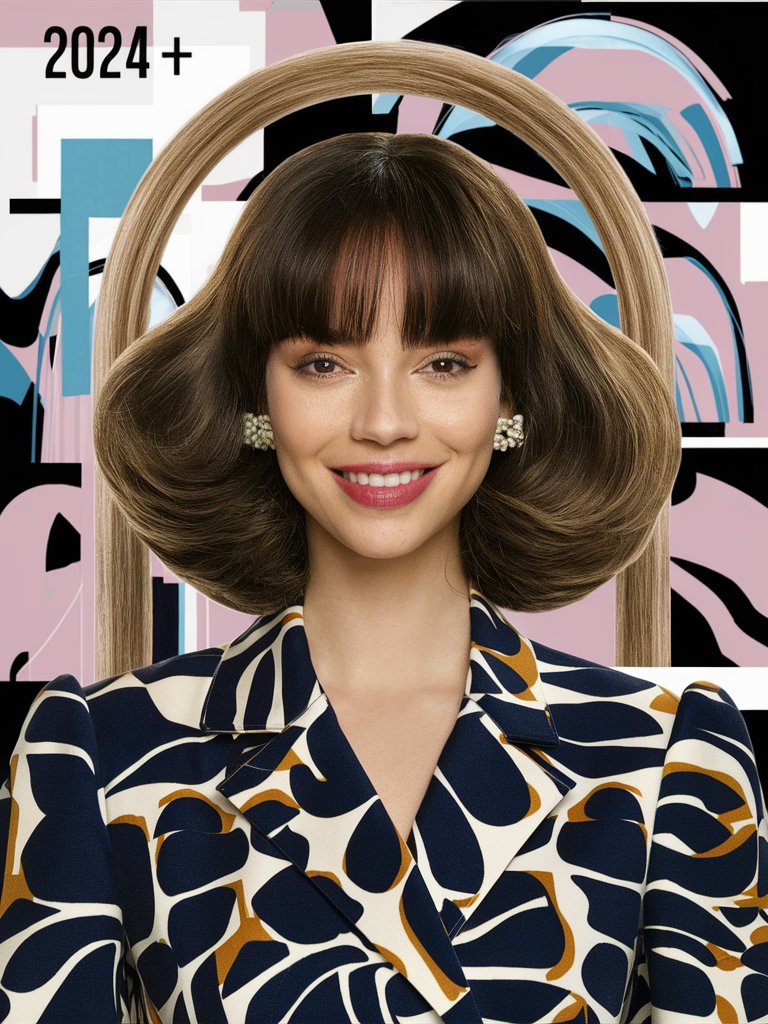 37. Arched Full Bangs